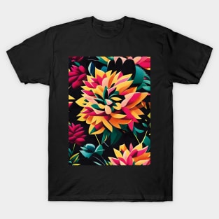 Dahlia Abstract Artwork T-Shirt